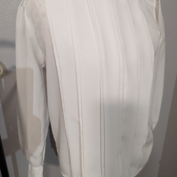 Yves Saint Clair Petites White Vintage Blouse - Picture 5 of 7